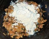 A picture of step 3 of Lauki pakore with leftover rice.