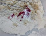A picture of step 1 of Gulab Jamun Swiss Roll.