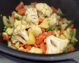 Tejszínes zöldséges krémleves pirított chorizóval gluténmentesen recept fázis 1 fotója