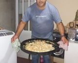 Foto del paso 1 de la receta: Pollo al disco con verdeo y crema