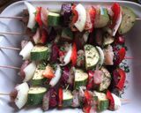 A picture of step 1 of Chicken skewers BBQ.