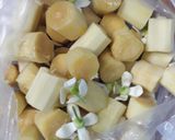 Hình bước làm 1 của món Mía ướp hoa bưởi