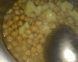 A picture of step 2 of Ami style chana chat.