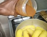 A picture of step 2 of Sweet and sour mashed bananas and zucchini, carrots curry#easter.