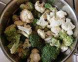 Foto del paso 1 de la receta: Sopa de brócoli y coliflor