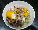 Hình bước làm 1 của món Chả trứng muối hấp