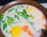 Foto langkah ke 4 dari resep Sayur Bobor Bayam, Wortel dan Jagung.