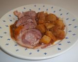 Foto del paso 14 de la receta Rollo de ternera con salsa y patatas