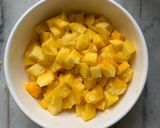 A picture of step 1 of Mango Salsa.