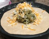 A picture of step 4 of Sprouted Green gram/green moong paratha.