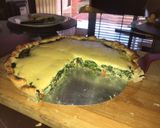 Foto del paso 5 de la receta: Tarta de espinaca con queso gratinado