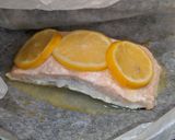A picture of step 10 of Lemon salmon with rice and tenderstem broccoli.