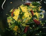 A picture of step 3 of Raw mango rice /mavinakayi chitranna.