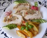 Gombás-májas csirkemell recept fázis 3 fotója