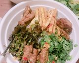 Hình bước làm 6 của món Bún trộn chan chả nhà làm 😆 Thập cẩm rau đậu đủ cả cho xanh ruột nha