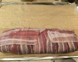 Csirkemájas töltelékkel megtöltött sertéskaraj, baconba csomagolva, Ayr Fryer sütőben sütve recept fázis 5 fotója