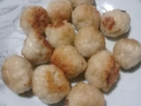 Albóndigas de pollo echas con milanesa