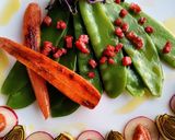 Foto del paso 5 de la receta: Ensalada tibia de tirabeques con chorizo y romescu