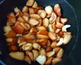 A picture of step 3 of Apple Banana Halwa.