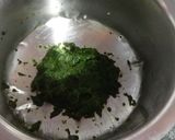 A picture of step 1 of Bathua/chenopodium ka Ryata.