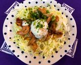 A picture of step 4 of Teriyaki Chicken with Poached Egg.