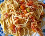 Foto del paso 5 de la receta: Tallarines con pollo deshilachado