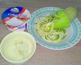 Pas rețetă "Spaghete" de zucchini cu cottage cheese 2 fotografie