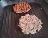 A picture of step 2 of Aloo and Kuttu ke aate ke grilled pancakes.