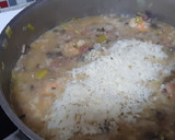 Foto del paso 5 de la receta: Risotto de champiñones, jamón y langostinos