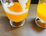 A picture of step 5 of Orange jelly with creamy fruit delight.