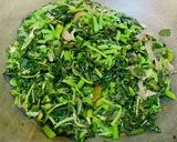 A picture of step 3 of Amaranth Stir fry.