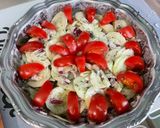 Une image de l'étape 11 de Salade de concombres et tomates au labneh, menthe et feta.