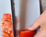 Hình bước làm 2 của món Bắp cải xào cà rốt, cà chua, đậu hũ