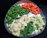 A picture of step 2 of Sambhar rice.