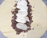 Une image de l'étape 3 de Feuilleté tressé à la viande et mozzarella.