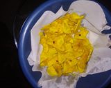 A picture of step 2 of Potatoes and sweet potatoes crisps.