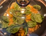 A picture of step 4 of Eggs Fried in Parmesan Breadcrumbs with Wilted Spinach.