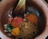 A picture of step 3 of Spicy baby brinjal curry.