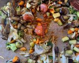A picture of step 4 of Vegetable Paella.