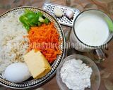 Foto langkah ke 1 dari resep Nasi Keju Panggang Saus Bechamel.