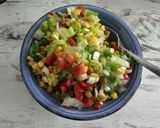 A picture of step 3 of Tortillas with Grilled Chicken, Vegetables, and Yogurt.