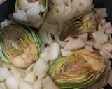 Foto del paso 2 de la receta Guiso de verduras con alcachofas y setas vegano