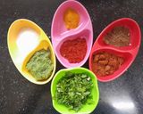 A picture of step 1 of Prawns masala.