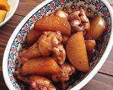 A picture of step 4 of TERIYAKI Chicken Drumstick and DAIKON radish.