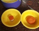 A picture of step 3 of Jelly Heart bread pudding Heart.