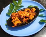 A picture of step 6 of Curry leaves chicken.