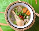 Hình bước làm 6 của món Miến Gà Xá Bấu