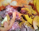 A picture of step 3 of White lobia with qeema.
