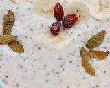 A picture of step 5 of Overnight Oats, Chia Seeds and Banana Smoothie (Healthy no cook breakfast recipe).
