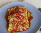 Foto del paso 12 de la receta: Rollitos de repollo rellenos de soja texturizada